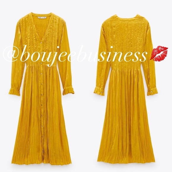 ZARA - BNWT Wrinkle Effect Print Dress + Pants 2pc Coord Set Size Xl - Picture 5 of 5